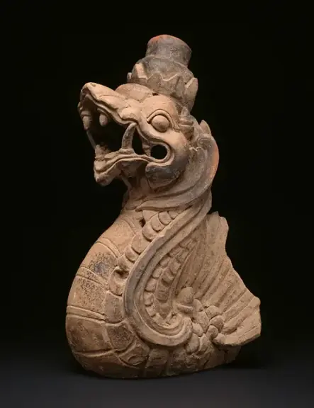 Dragon-Shaped Architectural Ornament — Terracotta