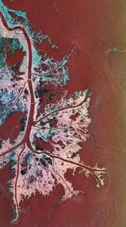 The Mississippi Delta in radar