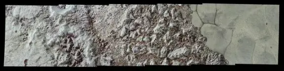 Pluto in close-up color