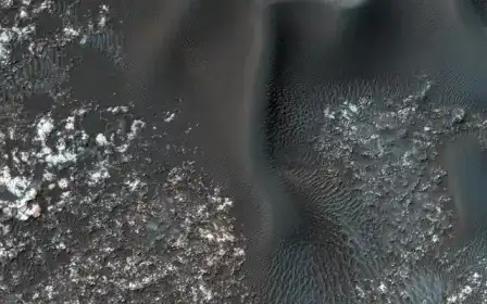 Opposing dunes on Mars