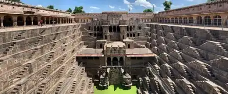 Chand Baori: Panorama of Chand Baori (stitched from 4 photos)