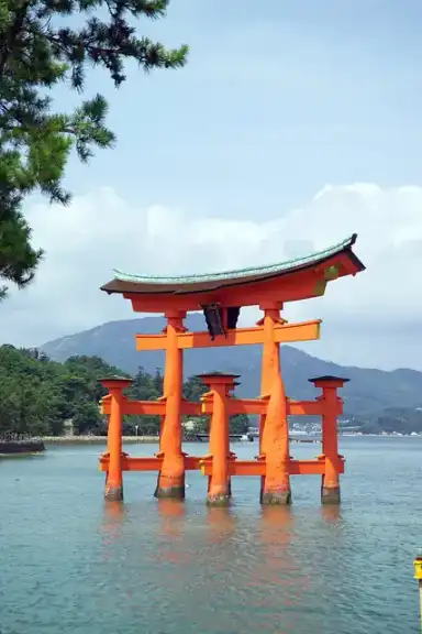 Torii: Torii at Itsukushima Shrine, Miyajima, Hiroshima Prefecture, Japan. I took the photo.