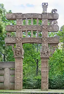 Cast-iron replica of the eastern torana at Sanchi, displayed at the Dahlem museum in Berlin.