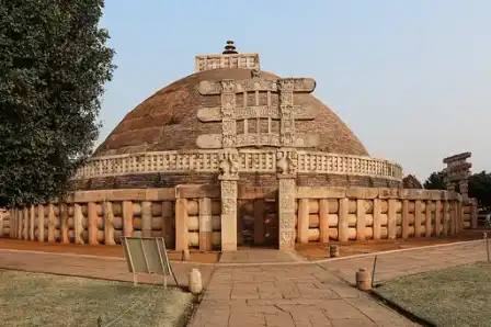Stupa: West torana, Stupa 1, Sanchi, India