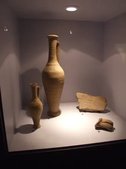 Ancient amphorae associated with garum fish sauce.