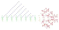 A breeder pattern in Conway's Game of Life.