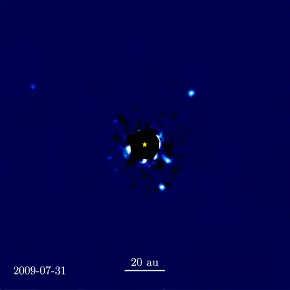 Direct imaging of planets in the HR 8799 planetary system.